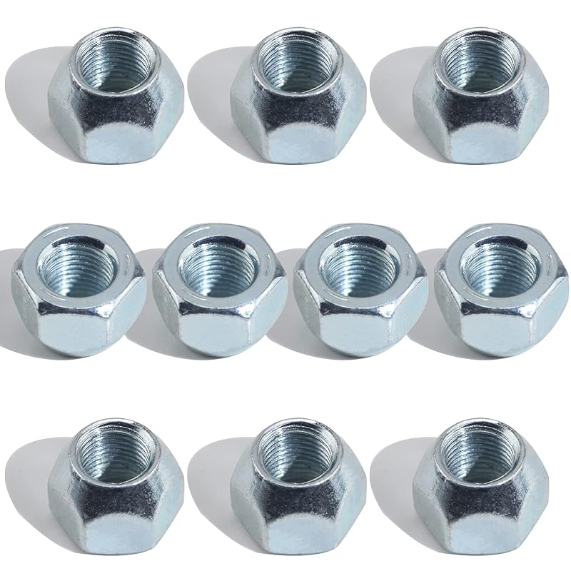 20Pcs 1/2-20 Inch Trailer Lug Nuts Zinc Plated 509 Tire Lugs Wheel Nuts 50-53911 Open End Acorn Lug Nuts For 1/2" Wheel Lug Studs RV Truck Tire Bolt