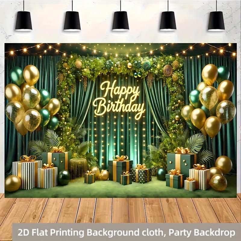 1 Piece of 2D Flat Plant Balloon Neon Birthday Polyester Photo Background Fabric Party Banner and Flag
