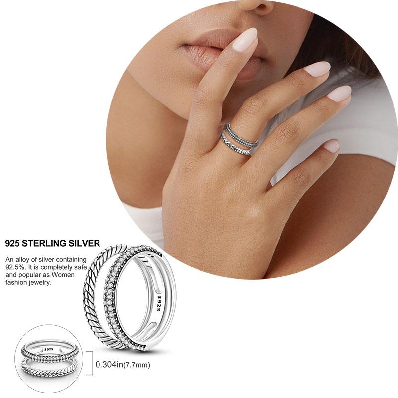 copper Women Rings Crown Heart Zircon Fashion Authentic Finger Ring Anniversary Engagement Wedding Luxury Jewellery