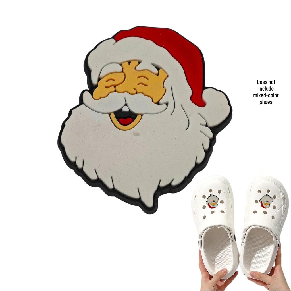 Detachable Christmas Shoe Buckle: PVC Flower Decoration for Hole Shoes
