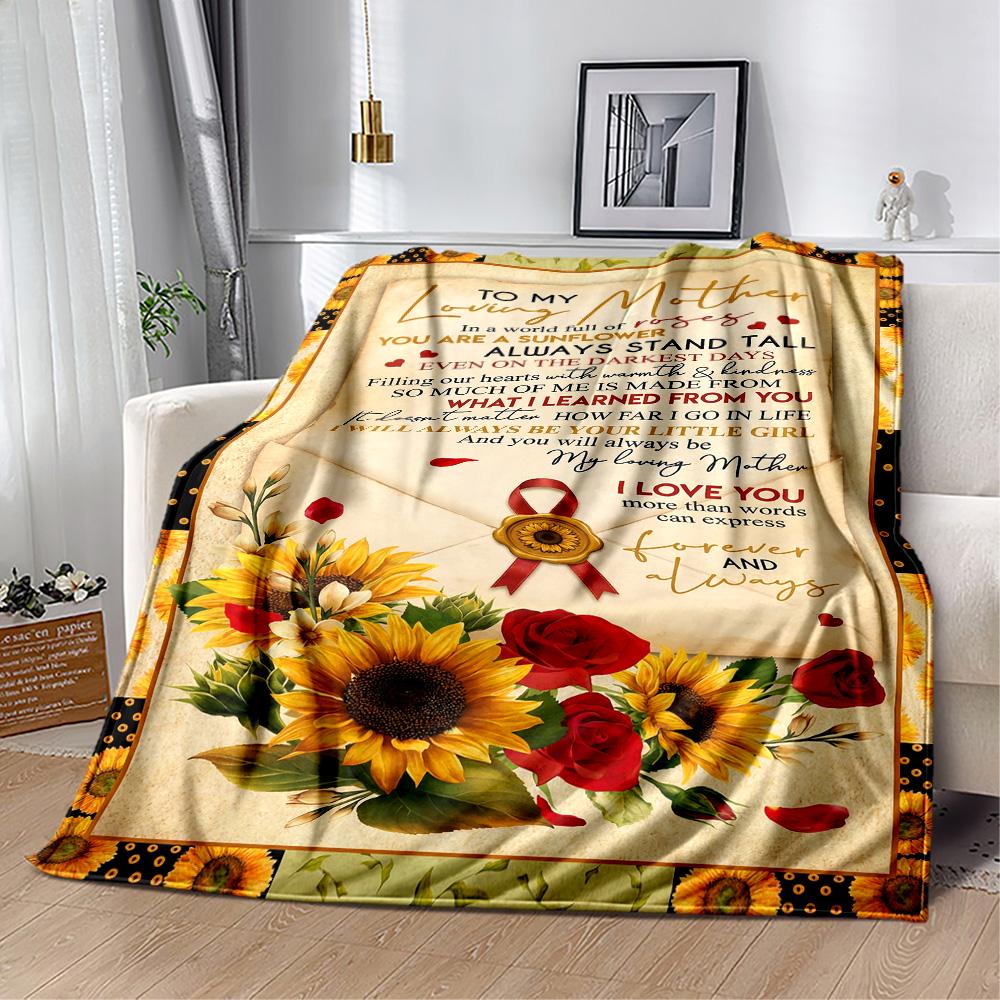 Mother's Love And Inspiration Blanket Suitable for sofas,travel, living rooms also a good gift for friends and family Suitable for all seasons.