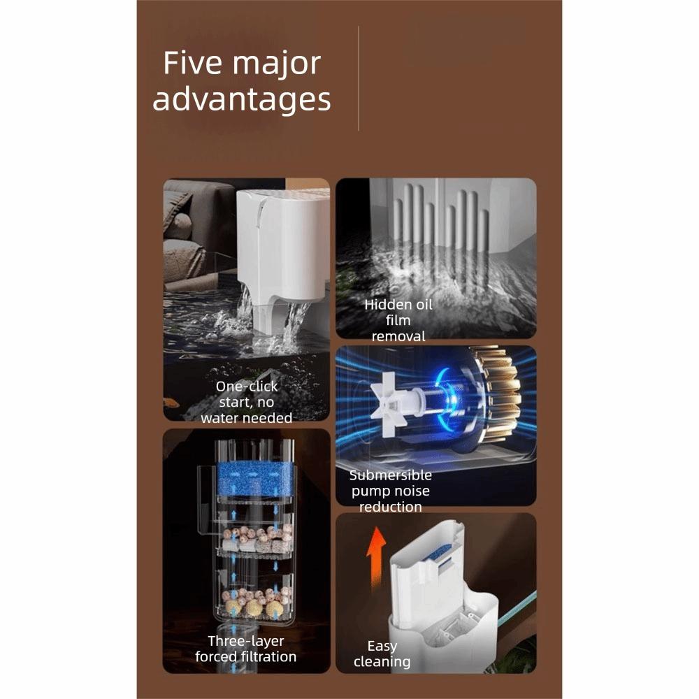 Waterfall Fish Tank Filter Oxygenation Aquarium Filter Silent Wall-Mounted Filter Freshwater