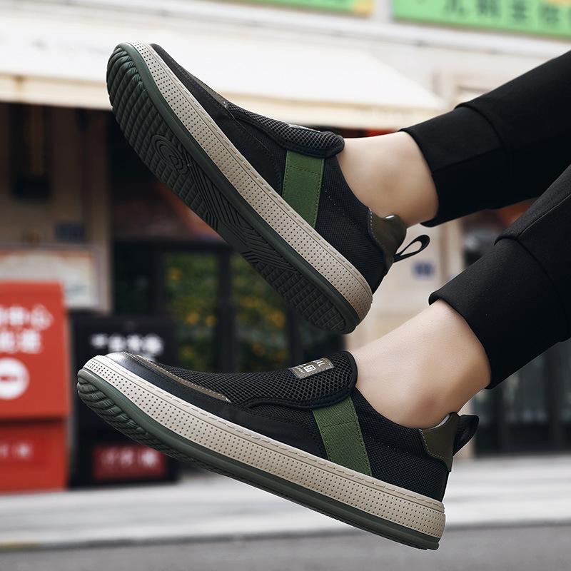 2024 New Men Casual Shoes Summer Breathable Mesh Sneakers   All-match Sports Shoes Loafers Slip-on Flat Male Driving Shoes
