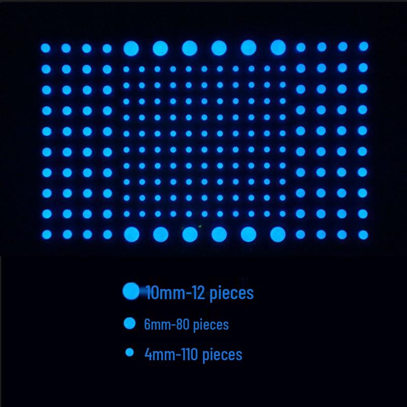 Luminous 3D Pentagram and Dot Glow Stickers for Children's Bedroom Decor
