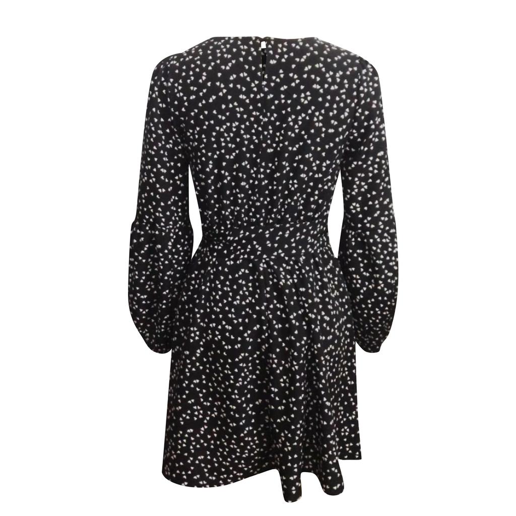 Dámská móda Ležérní šaty s kulatým výstřihem Tunika s dlouhým rukávem