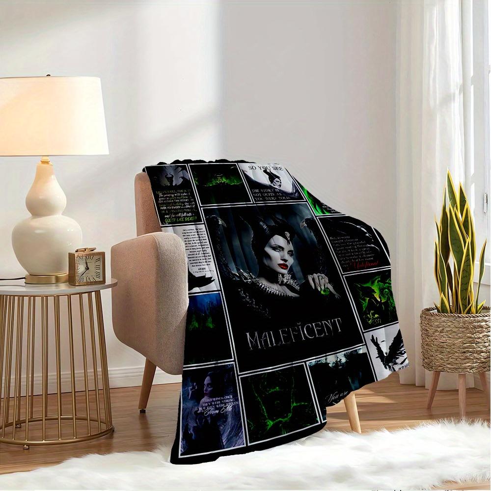 1pc Flannel Maleficent Poster - Perfect for Bedding Throw Blanket, Couch Cover, Gift Idea, Home Decor, Wall