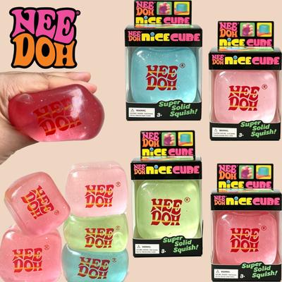 Needoh Nice Cubo de Hielo Brilla en la Oscuridad Juguete Squishy Seguro No Tóxico Maltosa Amasar Estirar Alivio Presión Curar Relajar Ocio Regalo