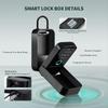 A89X Smartlock Box for House Key with 5 Unlocking Methods Fingerprint,App Control, Access Card, Password,Suitable for Office