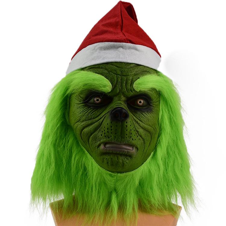 Grinch Green Monster Mask - Who-ville Movie Cosplay Latex Headgear