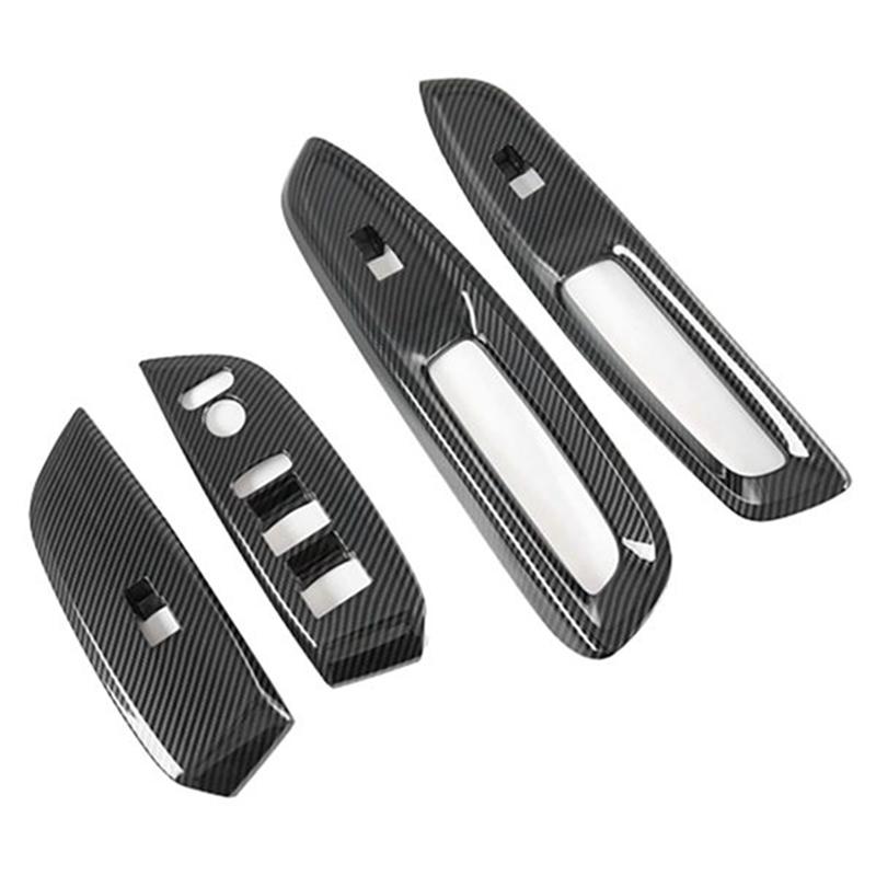 Car Inner Door Window Lift Armrest Switch Panel Cover Trim Frame Parts Accessories For Honda Fit Jazz