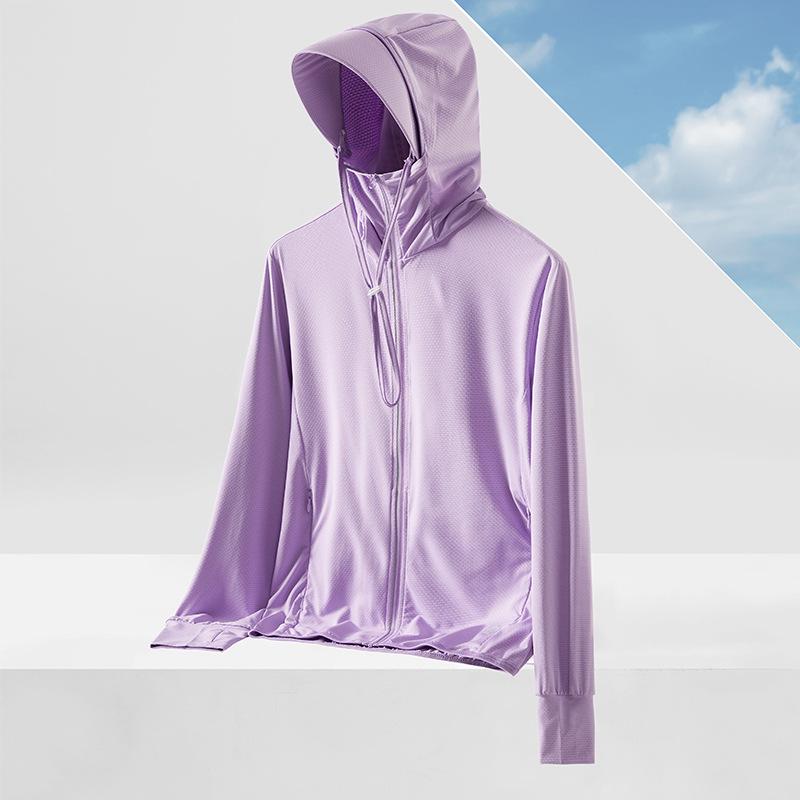 UPF50+ Women's Ice Silk Sun Protection Clothing with Large Brim - Breathable and UV Protective 