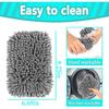 Microfiber Cleaning Cloths for Cars - 2 Pack Chenille Microfiber Wash Pads Gray Car Wash Pad for Gentle Cleaning of Cars Motorcycles Boats,Soft and