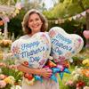 2 Stück Frohen Muttertag Folienblumenstrauß Ballon-Set Muttertag Geburtstagsfeier Dekorationszubehör Beste Mama Jahrestagsdeko