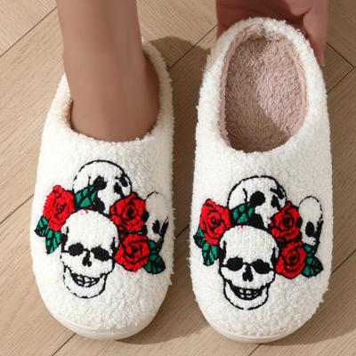 "Dames Pluche Katoenen Pantoffels - Winter Kerst & Halloween Binnen Warmte"