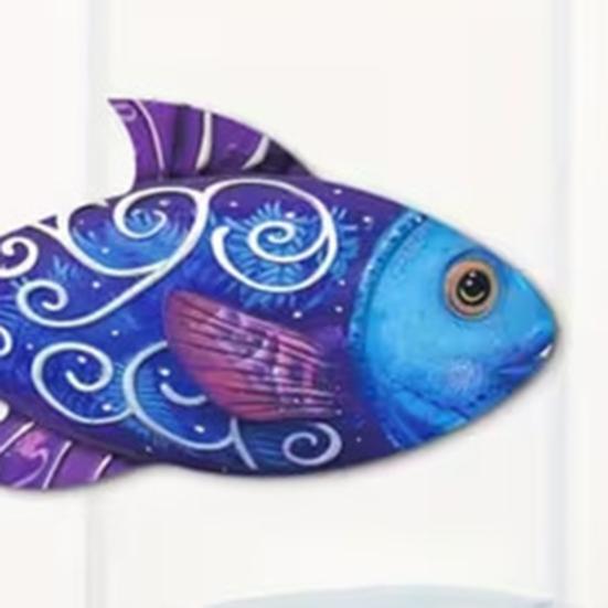 3 Pezzi Decorazione da Parete in Legno a Forma di Pesce per Casa al Mare Lago Decorazione da Appendere a Parete Scultura da Parete a Tema Oceanico Costiero per Bagno Nautico Decorazione Camera da Letto