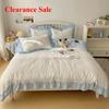 New lace embroidery small fresh and cute girl heart bed four-piece set washed cotton summer bed sheet quilt cover bed hat