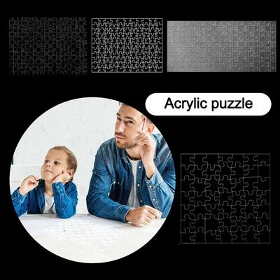 49/121/200/300 Pezzi Regalo Divertente Unico Puzzle Acrilico Sfida Impossibile Puzzle Trasparente Vuoto Sfida per Adulti Bambini