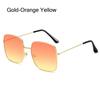 Large Frame Metal Square Sunglasses Korean Style Ocean Lens Shades  for Women & Men