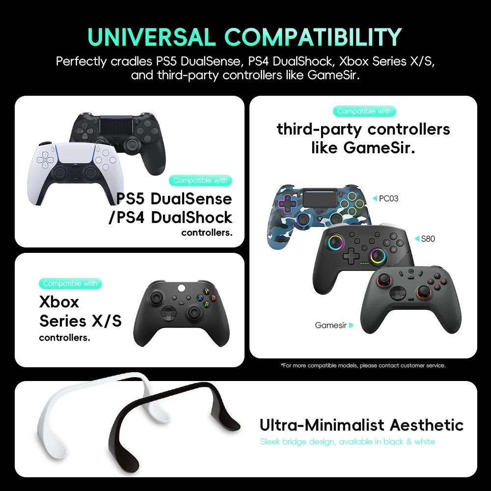 Universeller Controller-Halter für PS5 Xbox PS4 Switch, Desktop-Gamepad-Organizer, Spielcontroller-Ständer für Schreibtisch Klein