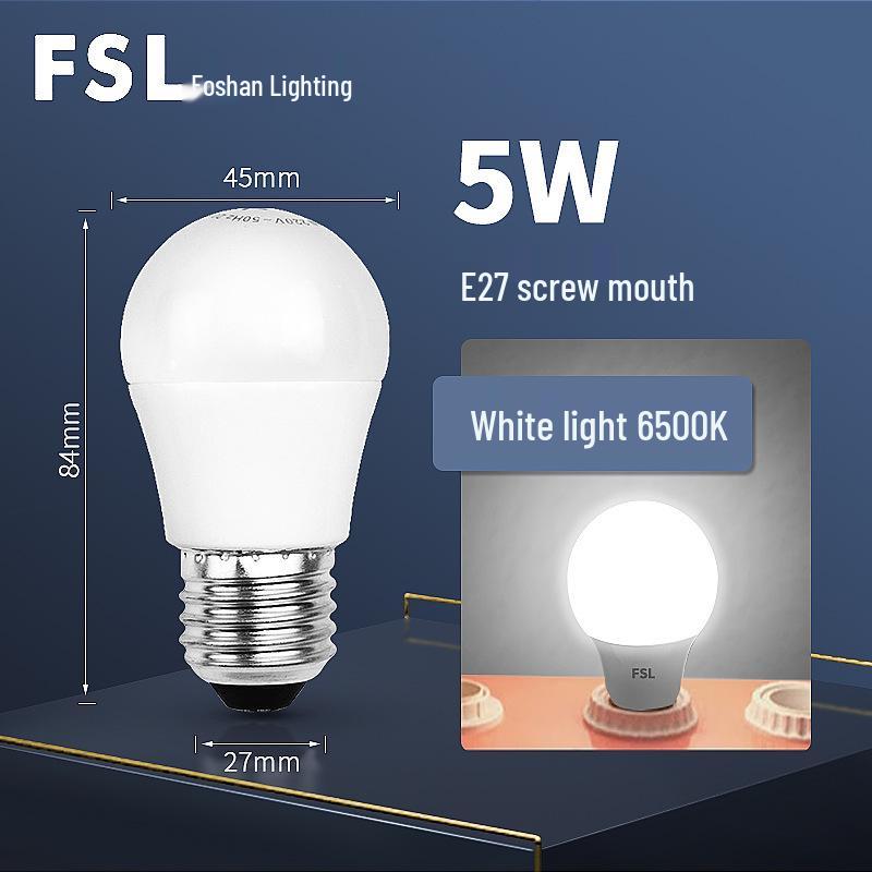 Foshan LED Energy-Saving Bulb, E27 Base, Round Column, 3W-13W
