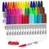 Shuttle Art Marker 48 Fine for Name Poster Notebooks Oil-Based Set, Colors, Tip, Quick-Drying, Water-Resistant, Kids, Coloring, Marking, Writing,