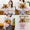 Cartoon Mermaid Water Pig Plush Backpack With Large Capacity For Girls And Teens
