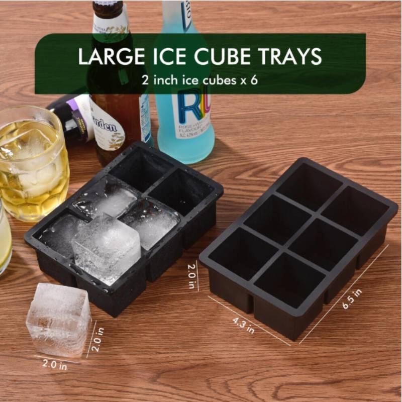 Food Grade Silicone Ice Cube Tray With Lid For Home And Commercial Use