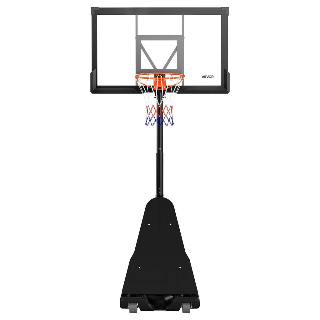 Tragbarer Basketballkorb, Höhenverstellung 3,05 m Basketballkorb & Korb, Basketballkorb Outdoor mit 1270 mm PC-Rückwand für Kinder, Erwachsene in