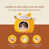 Winter warm enclosed plush circular pet nest, detachable design for easy cleaning and hygiene maintenance.zwq