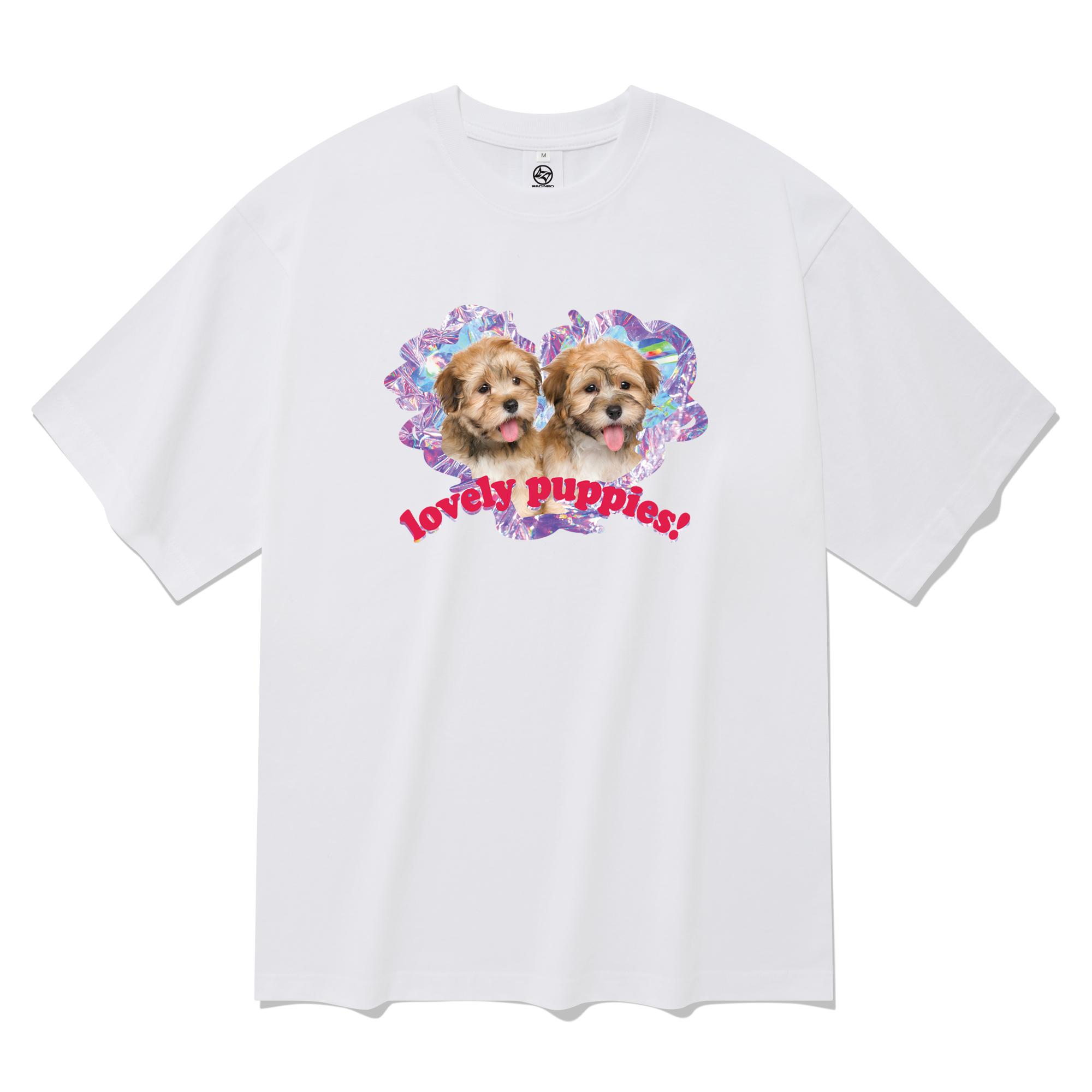Radineo Lovely Puppy Short Sleeve T-Shirt White White (White)/S