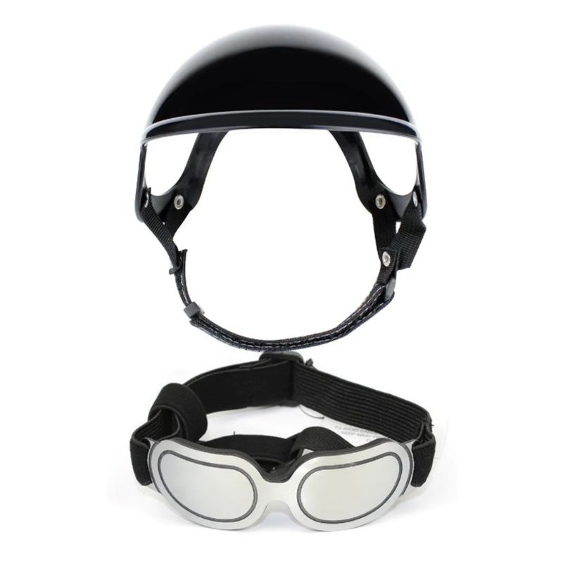 Dog Goggles Adjustable Pet Helmets Puppy Helmets Motorcycle Dog Sunglasses Dog Hat Dog Hat Safetys Helmets