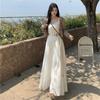 Weißes, böhmisches Spaghettiträgerkleid in großen Größen für Damen – Sommerliches Strandkleid
