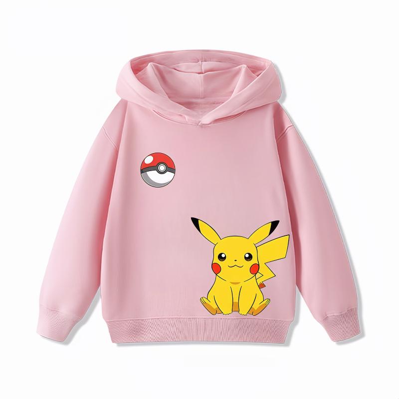 Felpa con Cappuccio Potdemiel Pikachu per Bambini Morbida e Comoda Adatta a Ragazzi e Ragazze Calda in Autunno e Inverno Felpa con Cappuccio per Bambini