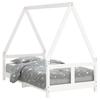 Children S Bed White 80x160 Cm Solid Pine Wood