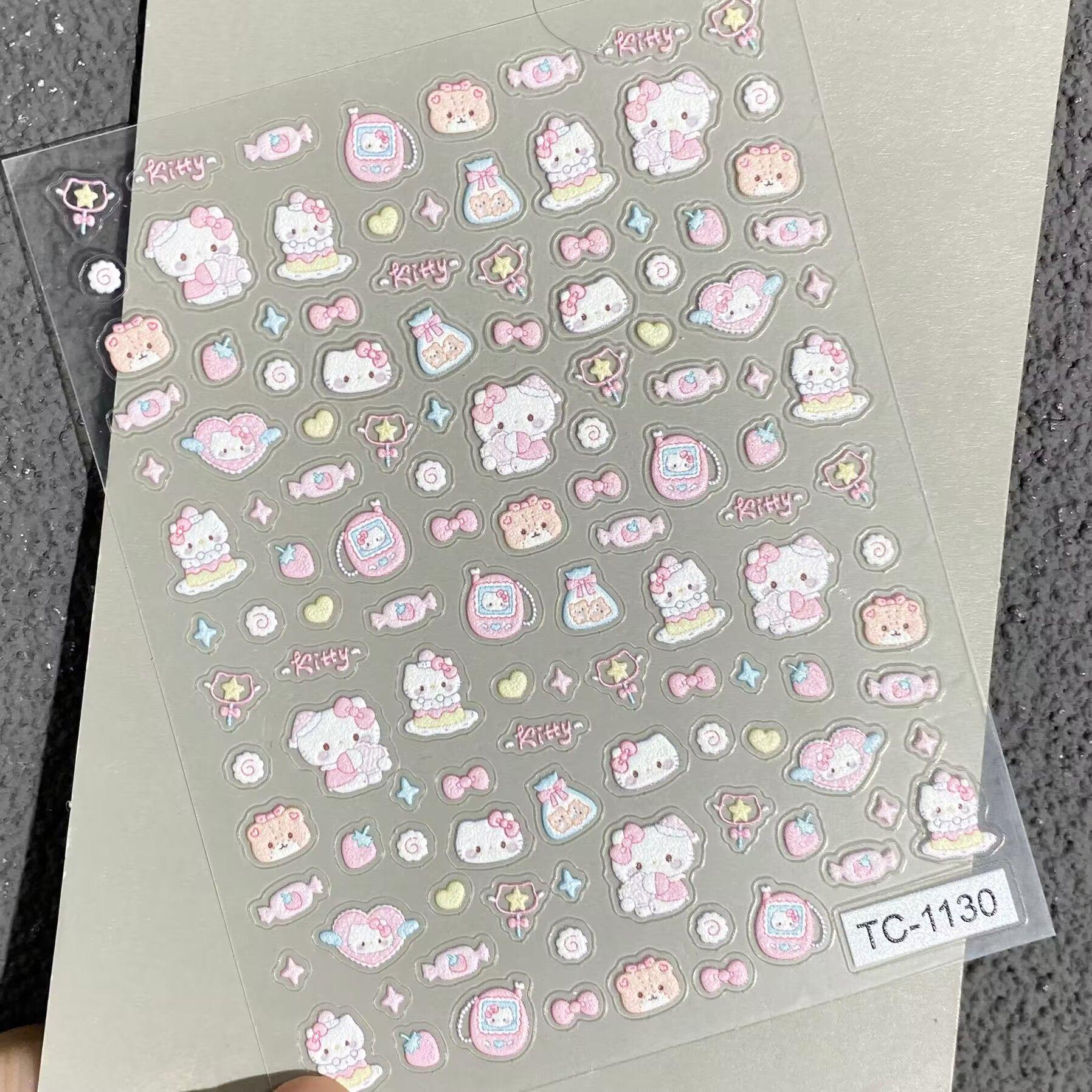 

3D Embossed Cute Cartoon Pet Dog Water Cup & Mobile Phone Stickers with Chinese Style Nail Art.