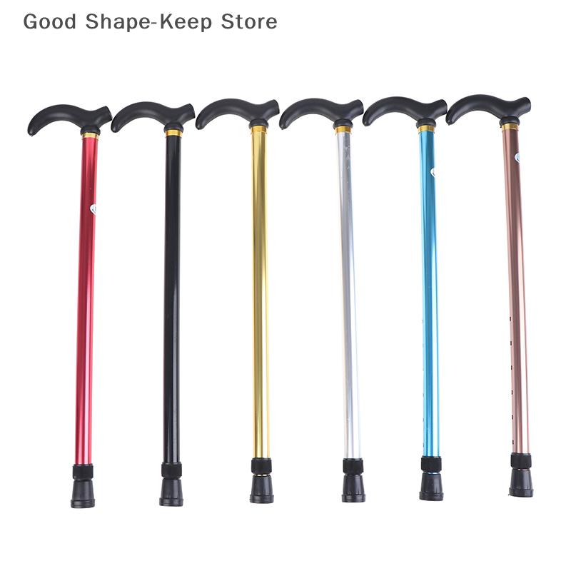 Adjustable Aluminum Alloy Walking Stick 2 Section Anti-Skid Hiking Cane For Stability Old Man Support