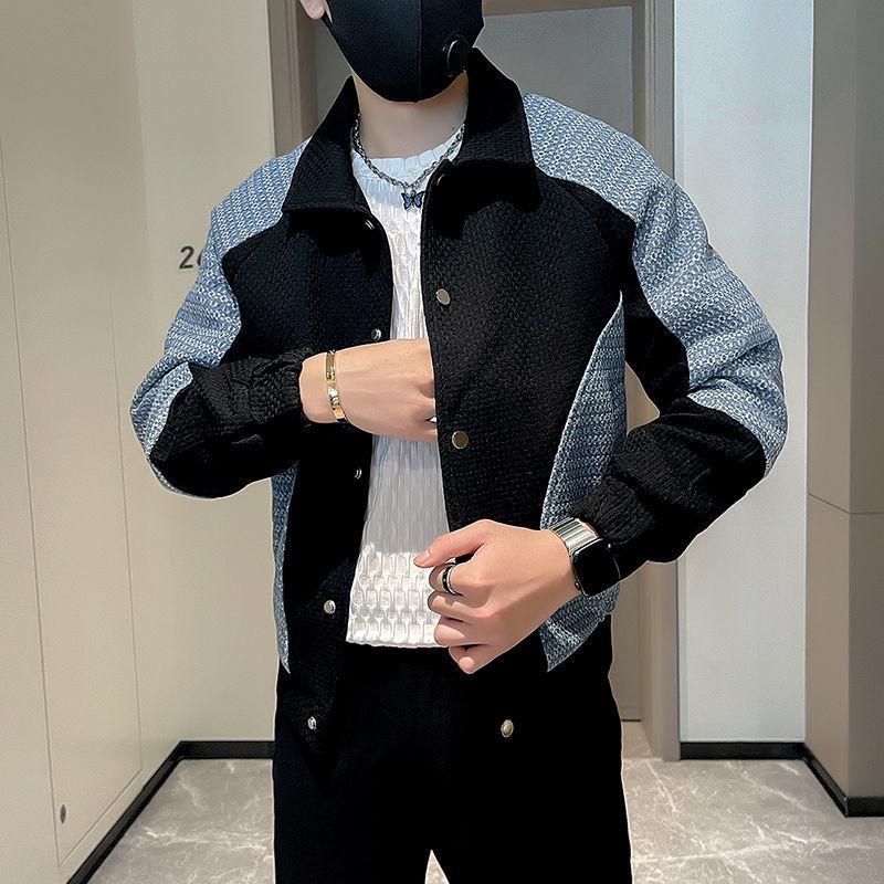 

Men s Patchwork Casual Streetwear Jacket - Autumn 2025 Trendy Outerwear XXL чорний