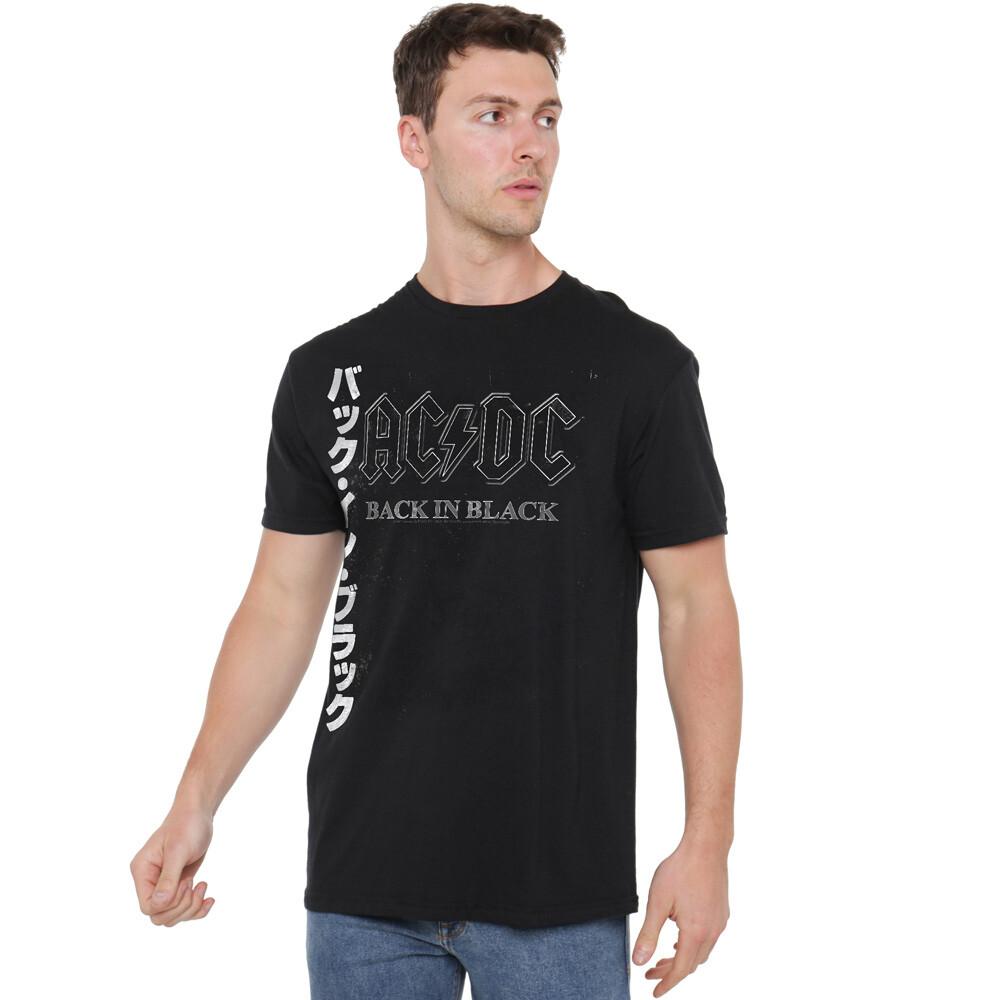 AC/DC Back In The Day Kanji T-Shirt S-2XL, Black Unisex T-Shirt S