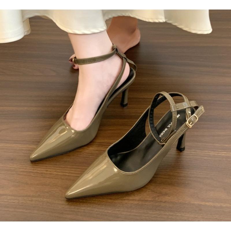 Designer Summer New Band Women Pumps Shoes Shallow Slip On Slingback Sandals Thin High Heel Dress Sexy Pumps Shoes