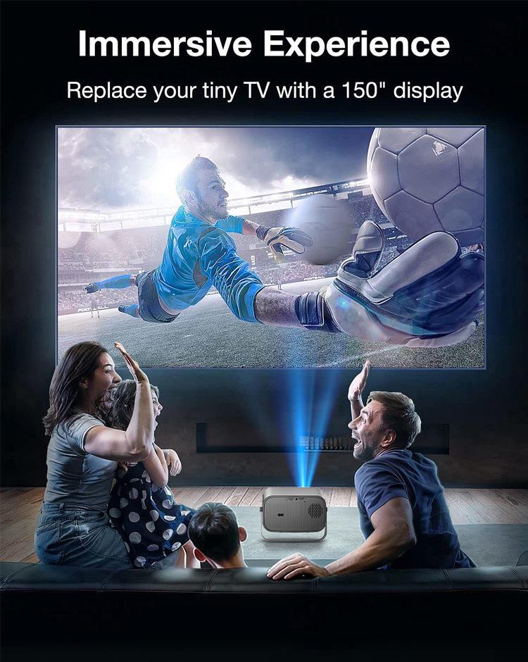 A10 Ultra HD International Projector for Bedroom, Office, or Dormitory.