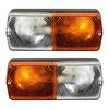 Vorderes Traktorlicht 12V mit flachem Sockel-Set für Case IH Lendini David Brown Massey Ferguson Traktoren 174 194 200 300 Serie