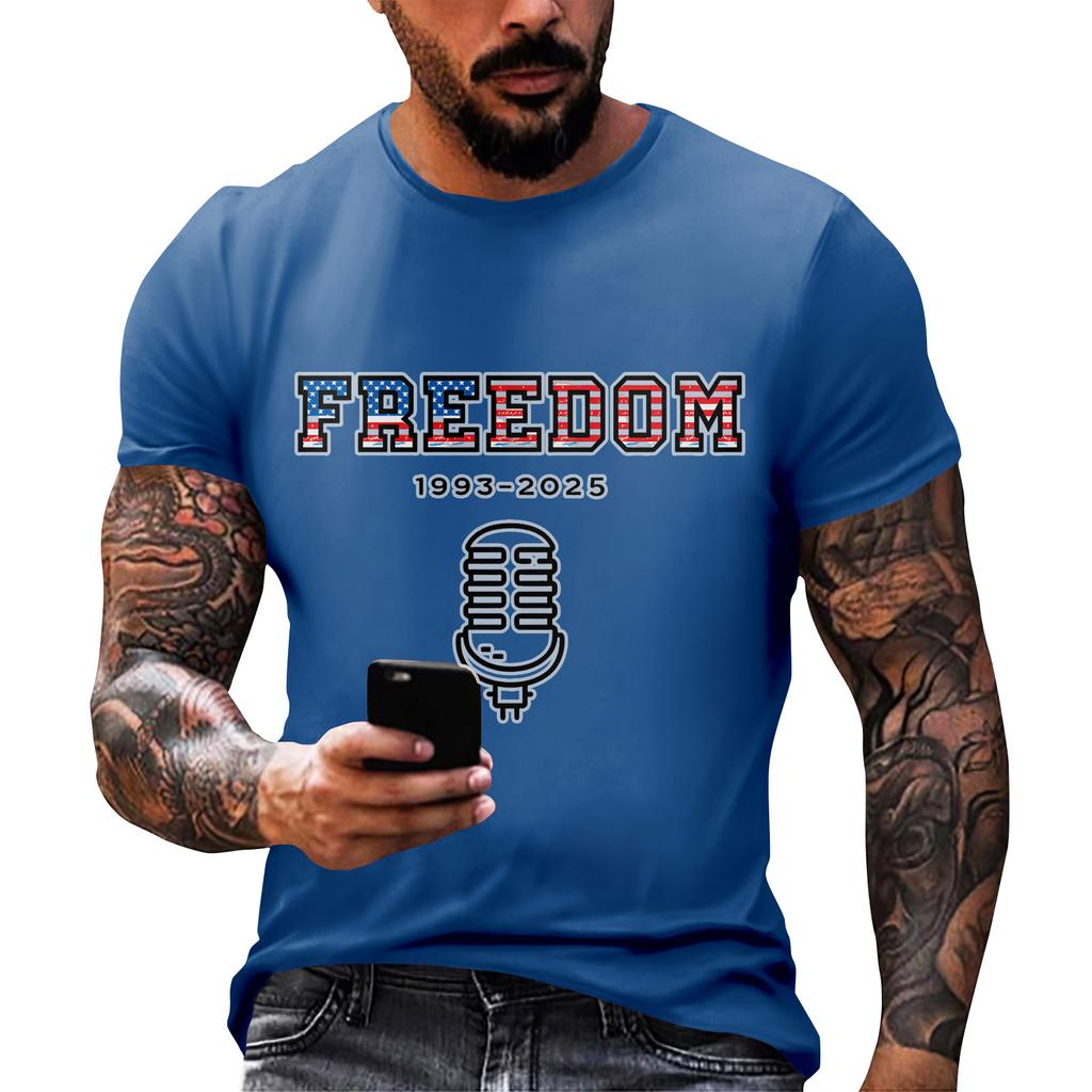 Modische Rundhals Kurzarm Arbeitskleidung Bedruckte Oberteile für Herren Sommeroberteile