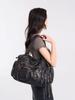 Women's Y2K Washed Distressed Large Motorcycle Shoulder/Crossbody Handbag