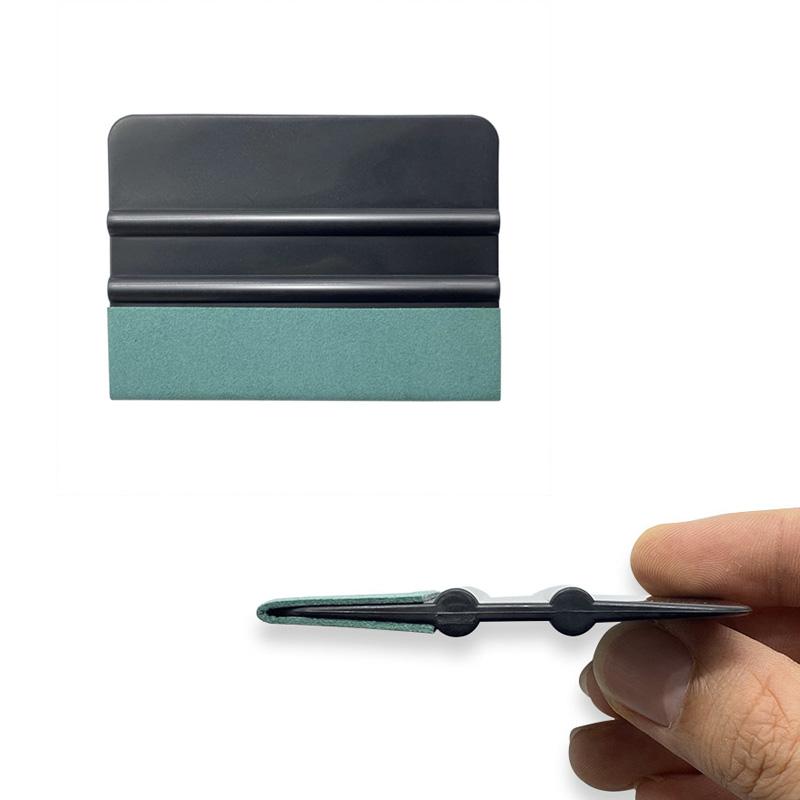 4-inch Suede Felt Squeegee Professional Scratchfree Soft Wet Dry Suede Felt Edge Scraper Vinyl Window Headlight Tint Squeegee