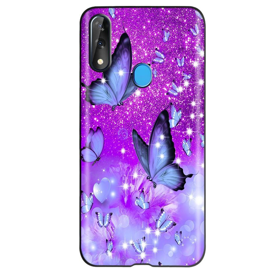 Etui do ZTE Blade V10 Modny Wzór Kwiatowy Serce Etui na Telefon do ZTE Blade V10 Vita V 10 Czarne Silikonowe Miękkie TPU Zderzak