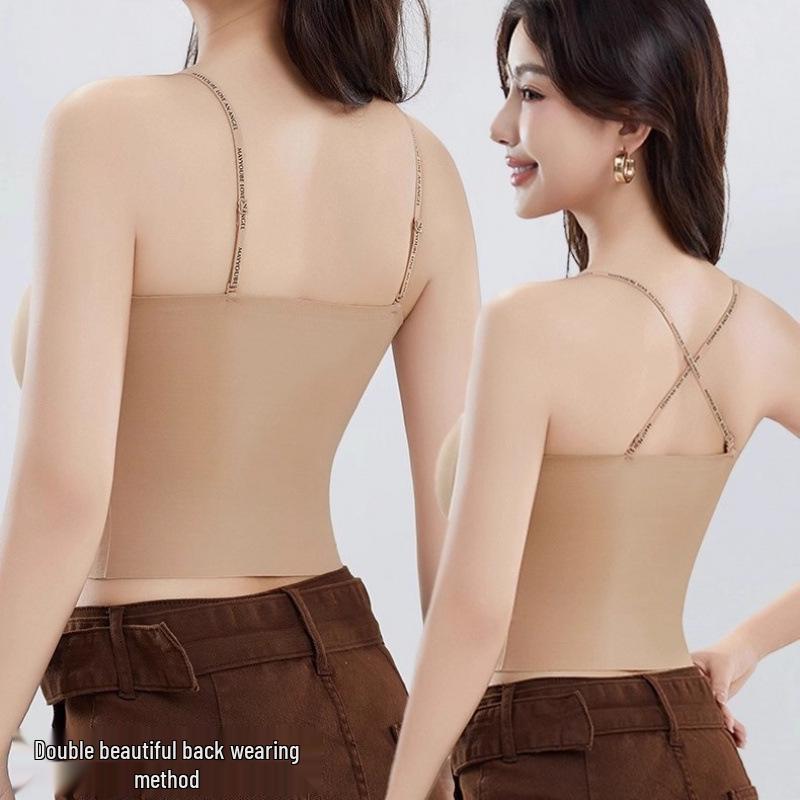 Seamless Lace Racerback Cami with Fixed Cup and Letter Design