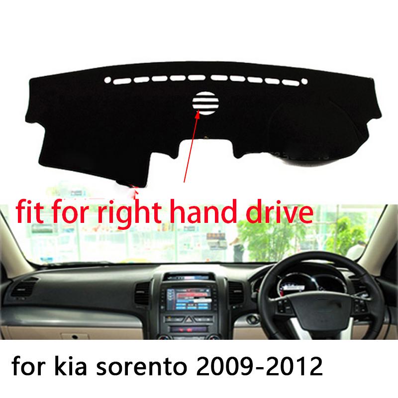 

For Kia sorento 2009-2012 Right and Left Hand Drive Car Dashboard Covers Mat Shade Cushion Pad Carpets Accessories Blue Edge