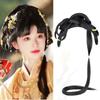 Vintage Hanfu Wig Headband Lazy Wig Bag Chinese Ancient Chignon  Song and Ming Dynasty