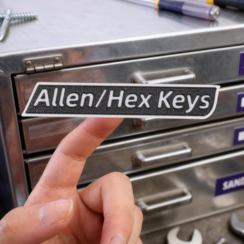 Magnetic Label for Toolbox Waterproof Car Sticker Auto Organizer Label Removable Garage Tool Identification Sticker for Workshop