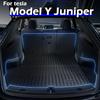 For New Tesla Model Y Launch 2025+ Juniper 2025+ TPE Floor Mats & Cargo Liner, All Weather Trunk Mats Floor Liner Backrest Mats